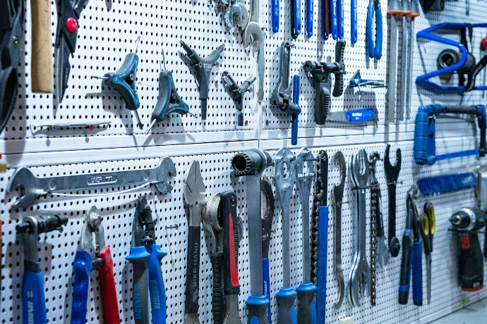 Plumbing tools prepared for planned maintenance visit